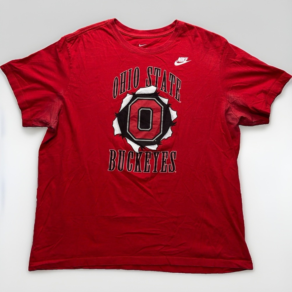 Ohio State Buckeyes T Shirt Mens XL Red NCAA Football Nike Short Sleeve Tee